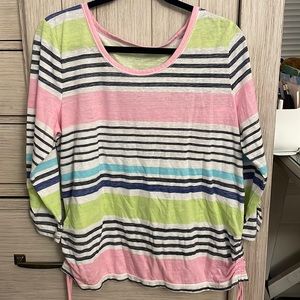 Striped quarter sleeve